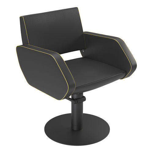 Современное парикмахерское кресло - NOVA - Nelson Mobilier - из искусственной кожи / с гидронасосом / черное