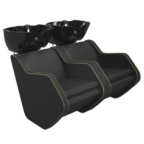 Раковина для мытья головы с опорой для ступней - NOVAWASH 2P - Nelson Mobilier - из искусственной кожи / из керамики / 2 места