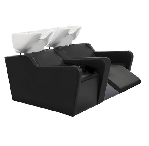 Раковина для мытья головы с опорой для ступней - TOPWASH ECO 2P - Nelson Mobilier - из искусственной кожи / из керамики / 2 места