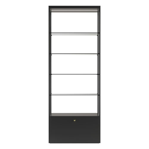 Выставочный стенд-витрина для косметической продукции - SCENE - Nelson Mobilier - из стали / из стекла / из меламина