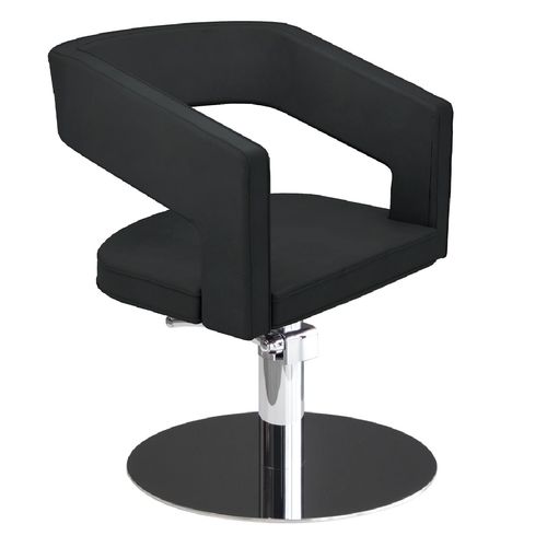 Современное парикмахерское кресло - OPEN - Nelson Mobilier - из искусственной кожи / с гидронасосом / черное