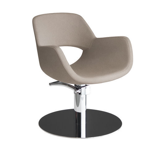 Современное парикмахерское кресло - ISOKA - Nelson Mobilier - из искусственной кожи / с гидронасосом / черное
