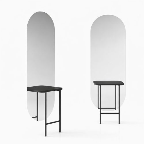 Современный туалетный столик - BELLECOURBE - Nelson Mobilier - из металла / из меламина / из стекла