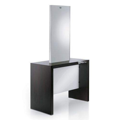 Современный туалетный столик - KRYSTAL CENTRALE  - Nelson Mobilier - из ламината / из полированного алюминия / из стекла