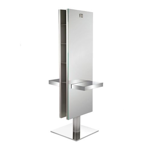 Современный туалетный столик - SPEKY DOUBLE - Nelson Mobilier - из полированной нержавеющей стали / из стали, покрытой порошком / из стекла