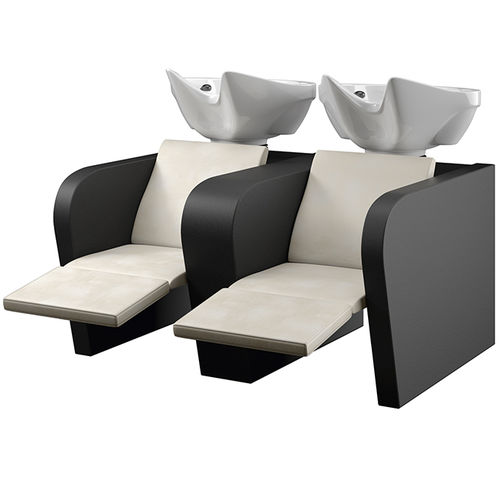 Раковина для мытья головы с опорой для ступней - EDDIE SOFA' MASSAGE  - VEZZOSI - из искусственной кожи / электрическая / 2 места