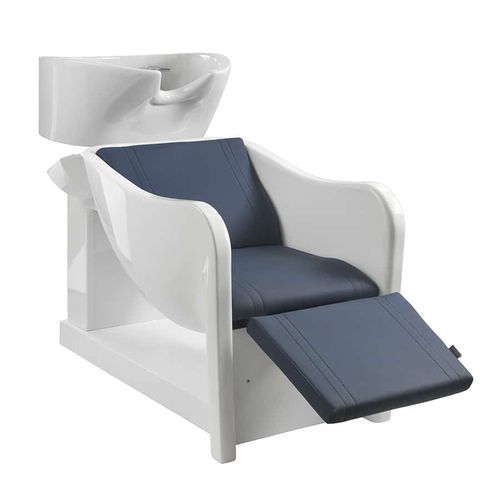 Раковина для мытья головы с опорой для ступней - CURVE MASSAGE - VEZZOSI - из искусственной кожи / 1 место