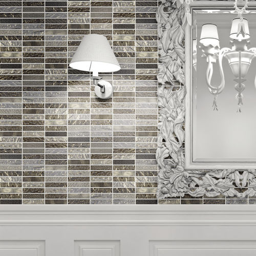 Мозаика из стекла - CRYSTALGLASS - ONIX Mosaico - металлизированная / для интерьера / настенная