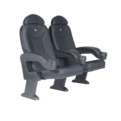 Кресло для кинотеатра из ткани - ROMA COMFORT V09 - Euro Seating International - черное / с подголовником