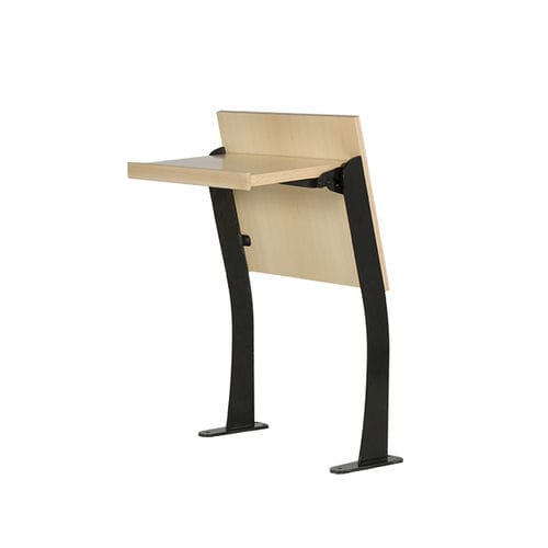 Современный стол - DESK R1 - Euro Seating International - из дерева / из стали / с основанием из стали