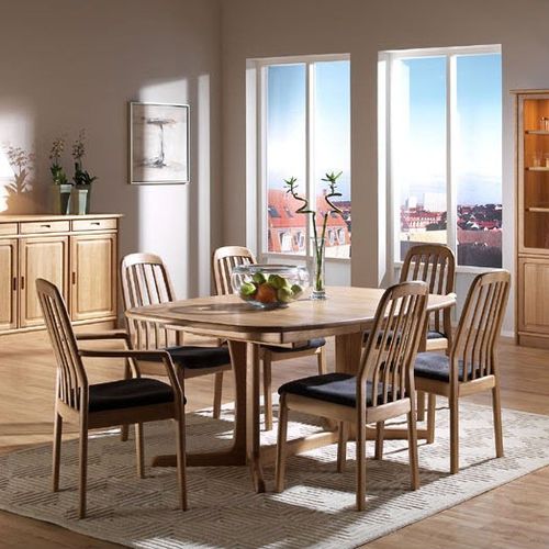 Традиционный стол - 9244 OAK - dyrlund - из дерева / с основанием из древесины / прямоугольный