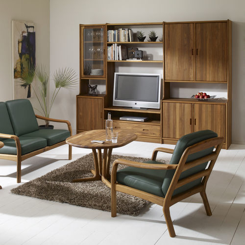 Настенный комплект для ТВ скандинавский дизайн - rosenborg wall unit - dyrlund - из дерева