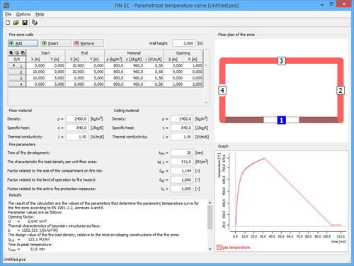 Программное обеспечение для расчетов - PARAMETRIC TEMPERATURE CURVE - FINE - для проекта пожарной защиты