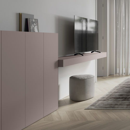 Напольный шкаф для хранения - Home 2 | B3 - IDEAGROUP - современный / из лакированной древесины / розовый