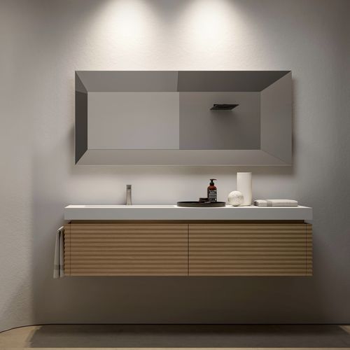 Настенная тумба под умывальник - DOLCEVITA 12 - IDEAGROUP - из дуба / из Corian® / современная