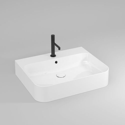 Раковина на столешнице - SLIM MONOCOMANDO - IDEAGROUP - из керамики / прочная / одиночная