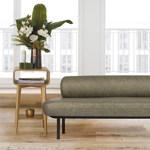 Современная банкетка - IVY  - Comfortel - из искусственной кожи / для парикмахерской / серая