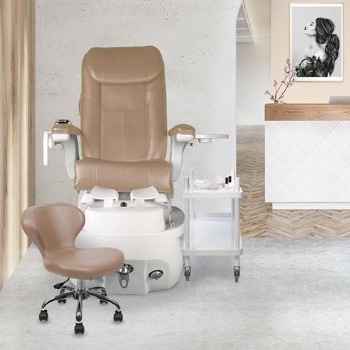 Кресло для спа-педикюра из искусственной кожи - CLEANSPA - Comfortel - с подголовником / черное / белое