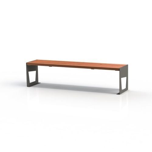 Современная общественная скамейка - KS1200 - Darba Spars - из Solid Surface / из стали / дерево