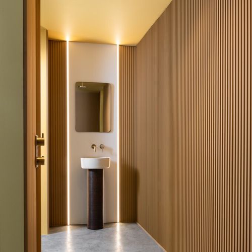 Декоративная панель для настила - WX204-2600 RIPPLE - Orac Decor® - настенная / ударопрочная / антибактериальная