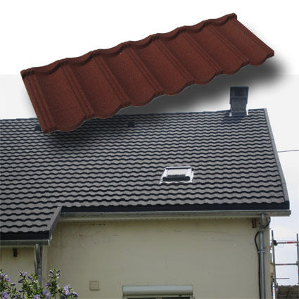 Металлическая черепица - GERARD® HERITAGE - AHI ROOFING / IKO METALS FRANCE - изогнутая / с замковым соединением / большая форма