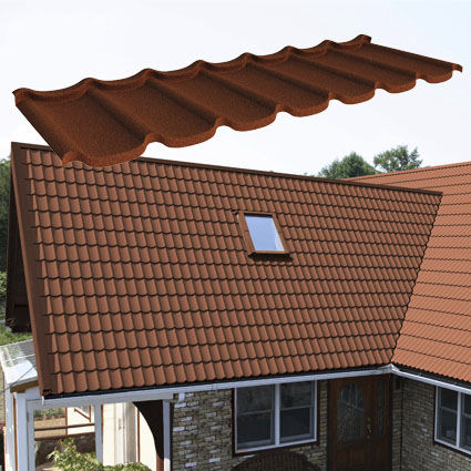 Изогнутая черепица - GERARD® DIAMANT - AHI ROOFING / IKO METALS FRANCE - металлическая / большая форма