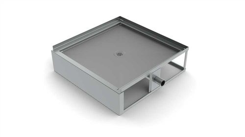 Квадратный душевой поддон - PENAL-WARE® : 1749 - Acorn - приподнятый / из нержавеющей стали