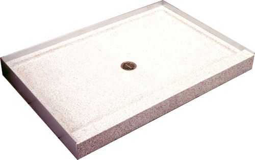 Прямоугольный душевой поддон - TERRAZZO-WARE® : SBR-4832-3F - Acorn - приподнятый / из натурального камня