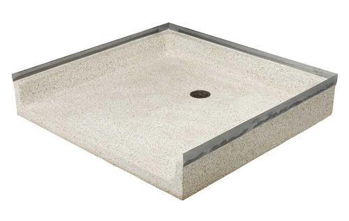 Квадратный душевой поддон - TERRAZZO-WARE® : SBADA-36-3F - Acorn - встраиваемый / из натурального камня