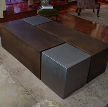 Современный журнальный столик - 4 CUBES - GONZALO DE SALAS - из металла / для бытового использования / для интерьера