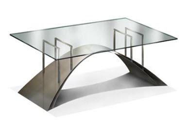 Современный стол - BRIDGE - GONZALO DE SALAS - из нержавеющей стали