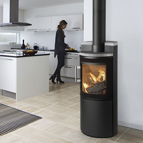 Печь-камин на дровах - 3220 - HWAM Intelligent Heat AS - 0-5 кВ / современная / из металла