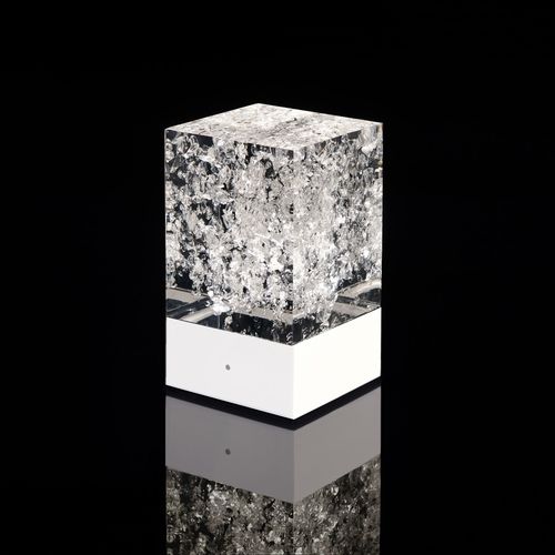Настольная лампа - D-CÜB CRISTAL - DACRYL® - из акрилового стекла / уникальный дизайн / беспроводная