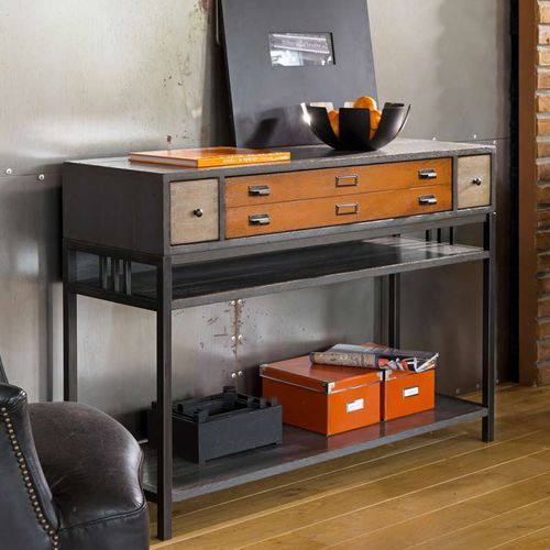 Классический стол-консоль - MANUFACTURE PETIT MEUBLE - Artcopi - из дерева / прямоугольный / с выдвижным ящиком