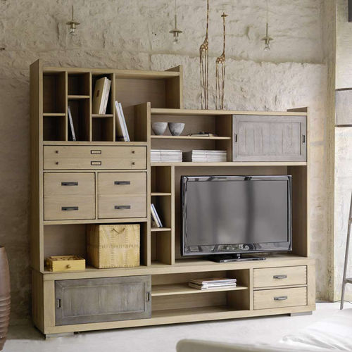 Классический настенный комплект для ТВ - MANUFACTURE PETIT MEUBLE - Artcopi - из дерева / модульный