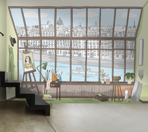 Обои уникальный дизайн - PARIS ATELIER BD  - In Création - эскиз / набивной