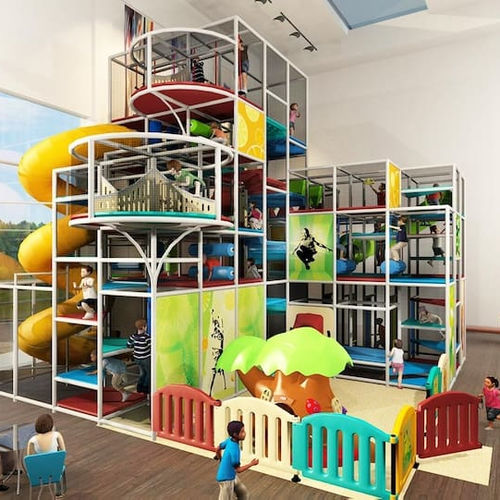Игровая конструкция для игровой площадки - CONTAINED – LARGE  - Soft Play LLC - для общественных учреждений / для интерьера / из металла