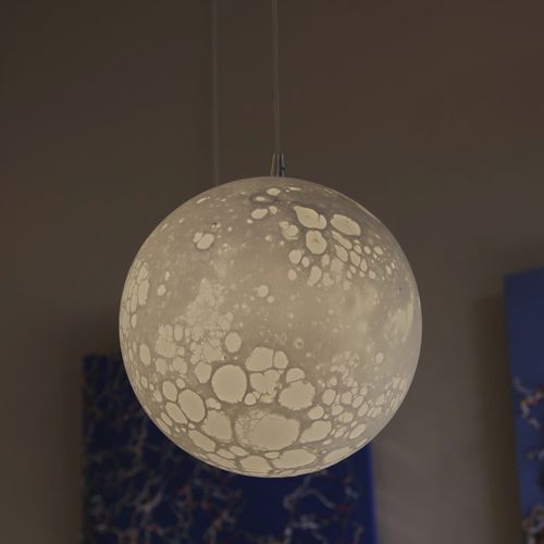 Подвесная лампа - LUNE - Semeur d'étoiles - из дутого стекла / уникальный дизайн / проводная