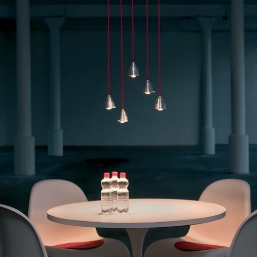 Светильник на рейке из алюминия - Athene SPL - less'n'more - LED / конический / из стекла