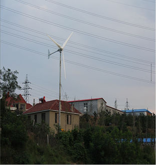 Малый ветрогенератор с горизонтальной осью - FS-3kW - Zhejiang WinPower Energy - трехлопастный / на опоре самонесущего элемента