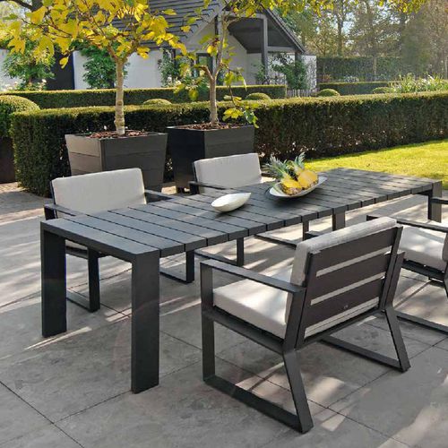 Современный стол - SAMOS - BOREK parasols | outdoorfurniture - из алюминия / из Sunbrella® / прямоугольный