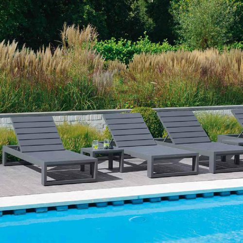 Современный садовый шезлонг - VITORIA - BOREK parasols | outdoorfurniture - из алюминия / для сада / с регулируемым наклоном
