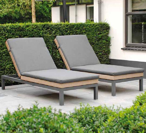 Современный садовый шезлонг - GENEVA - BOREK parasols | outdoorfurniture - из Sunbrella® / из синтетического волокна / из алюминия