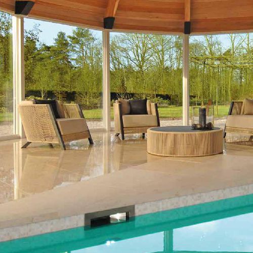 Современный журнальный столик - COSENZA - BOREK parasols | outdoorfurniture - из алюминия / из веревки / круглый