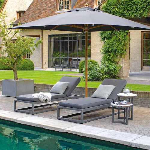 Современный садовый шезлонг - CALCARA - BOREK parasols | outdoorfurniture - из Sunbrella® / из веревки / из алюминия