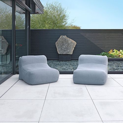 Современное низкое кресло - LENO - BOREK parasols | outdoorfurniture - из водостойкого текстиля / серое / для сада