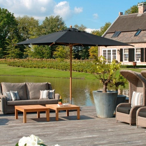 Зонт от солнца из полотна - ST. TROPEZ - BOREK parasols | outdoorfurniture - из тикового дерева