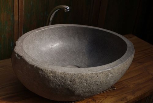 Настольная раковина - SNK / CON / STONE  - MATAHATI - из натурального камня / круглая / современная