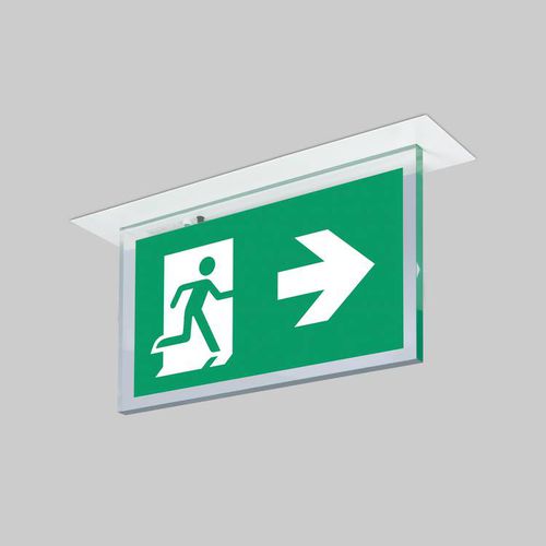 Встраиваемое аварийное освещение в потолок - EME - Climar, S.A. - прямоугольное / LED / из PMMA