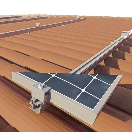 Сборочная система для черепичной кровли - Pv tile roof  - PESPA ALUMIN - для фотогальванических установок
